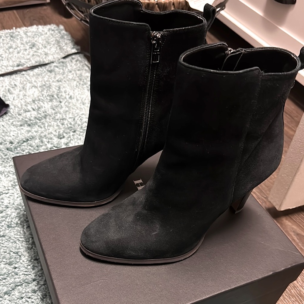 Coach Navy Suede Women's Ankle Boots